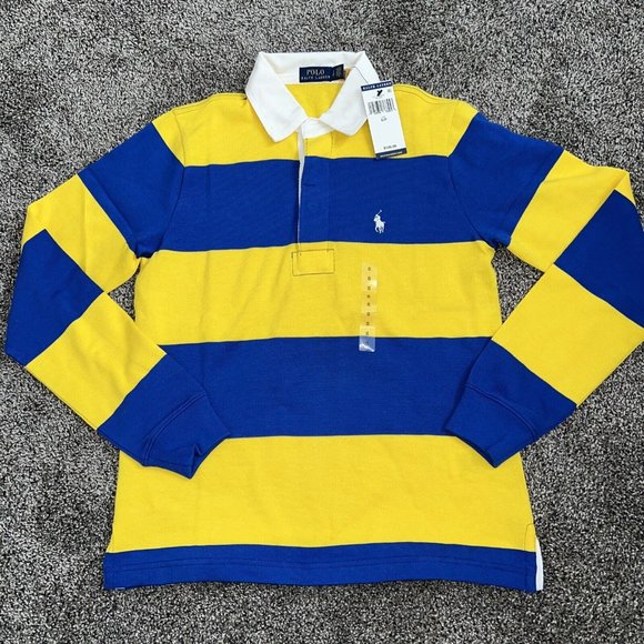 NWT! Polo Ralph Lauren Women's Striped Jersey Rugby Long Sleeve Shirt - Picture 2 of 6